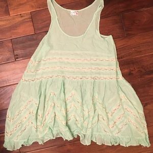 Free People intimately Voile and Lace Trapeze Slip